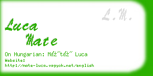 luca mate business card